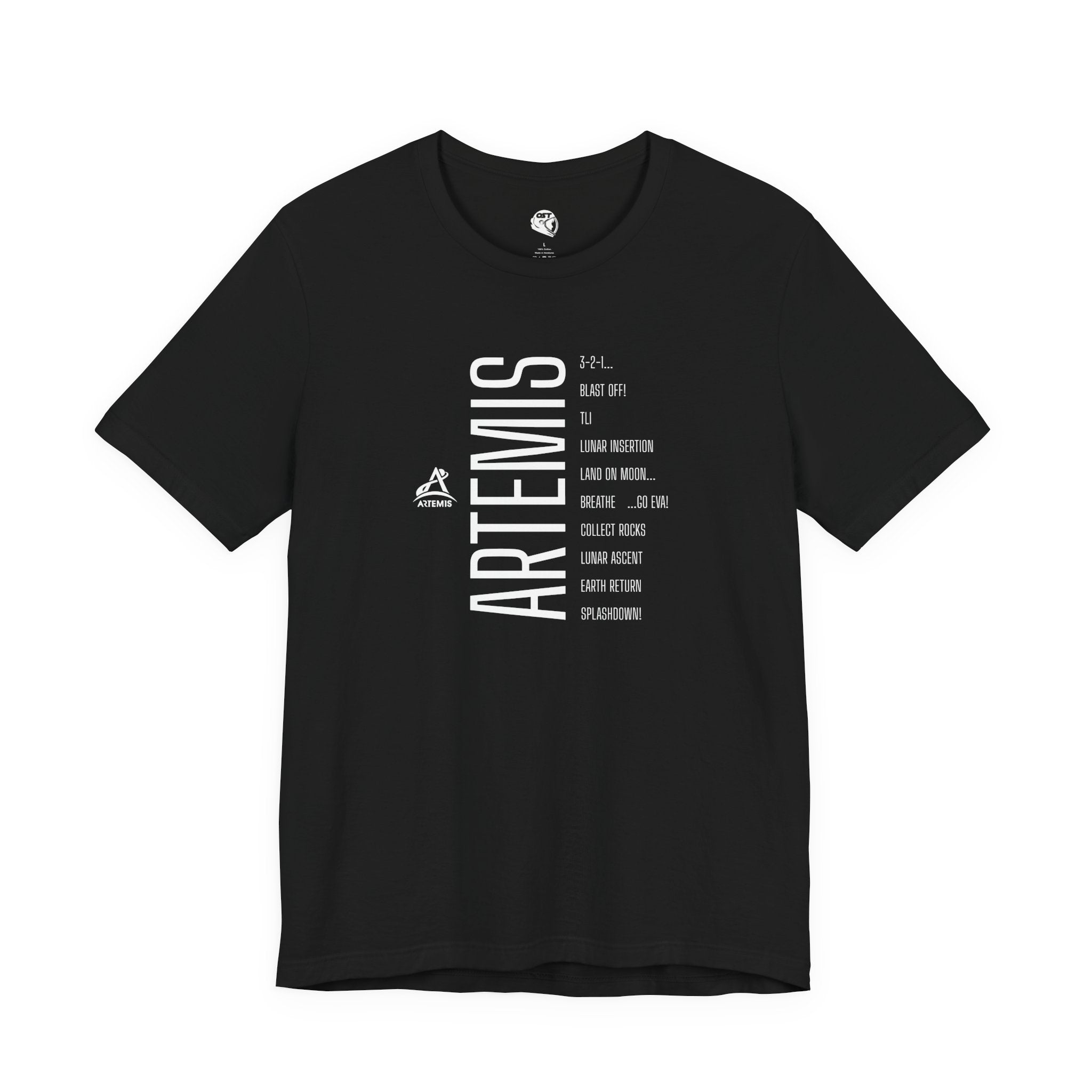 Artemis Mission Timeline T-shirt - Vertical | Space Mission Graphic Tee
