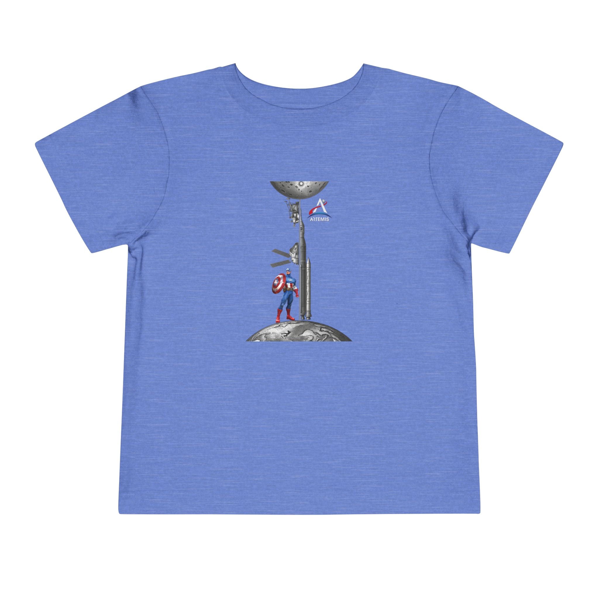 Astronaut Kid on Moon Toddler Tee | Space Helmet Rocket Illustration