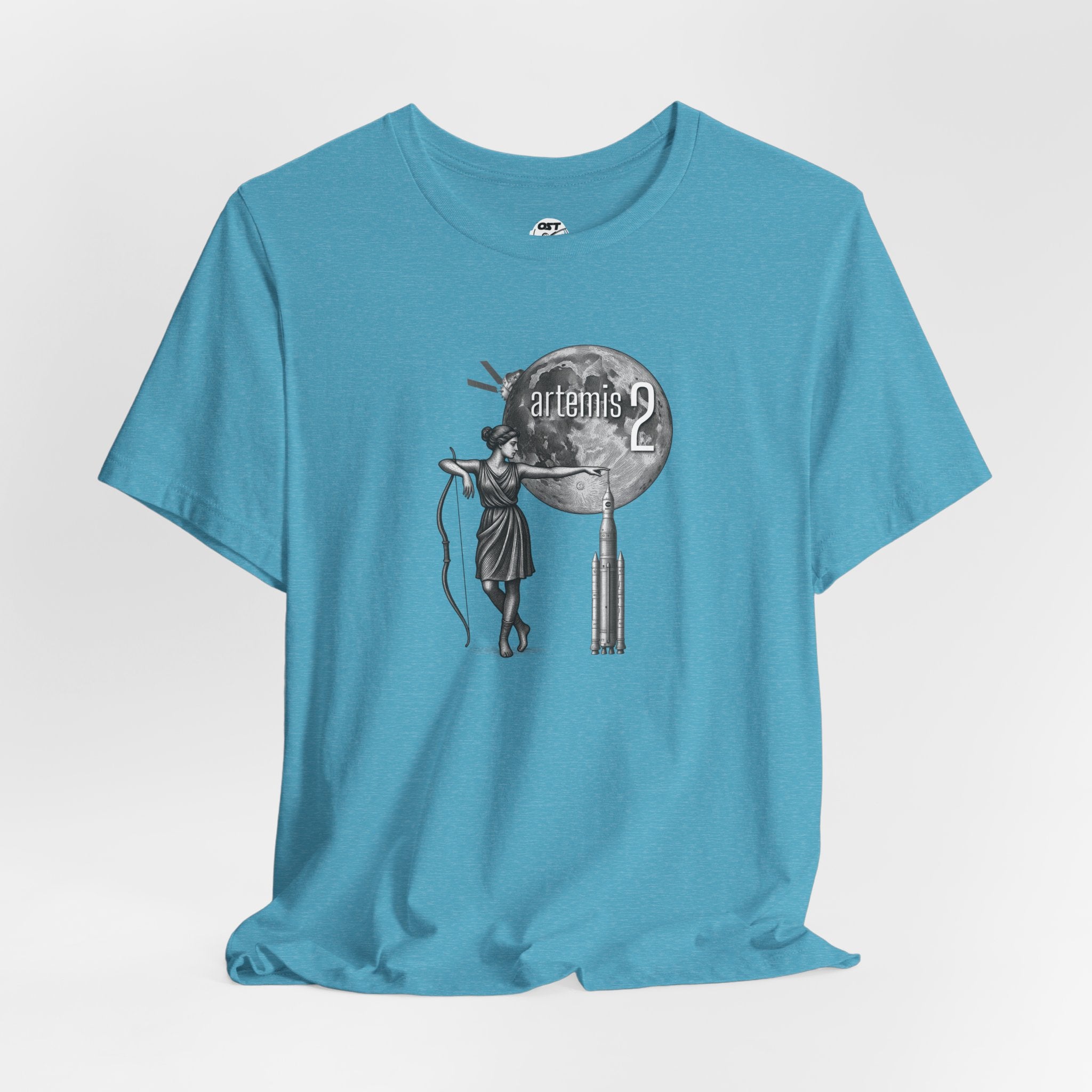 Artemis 2 Mission with Moon Goddess, Rocket, Moon & Orion T-shirt | Space Mission Vintage Graphic Tee