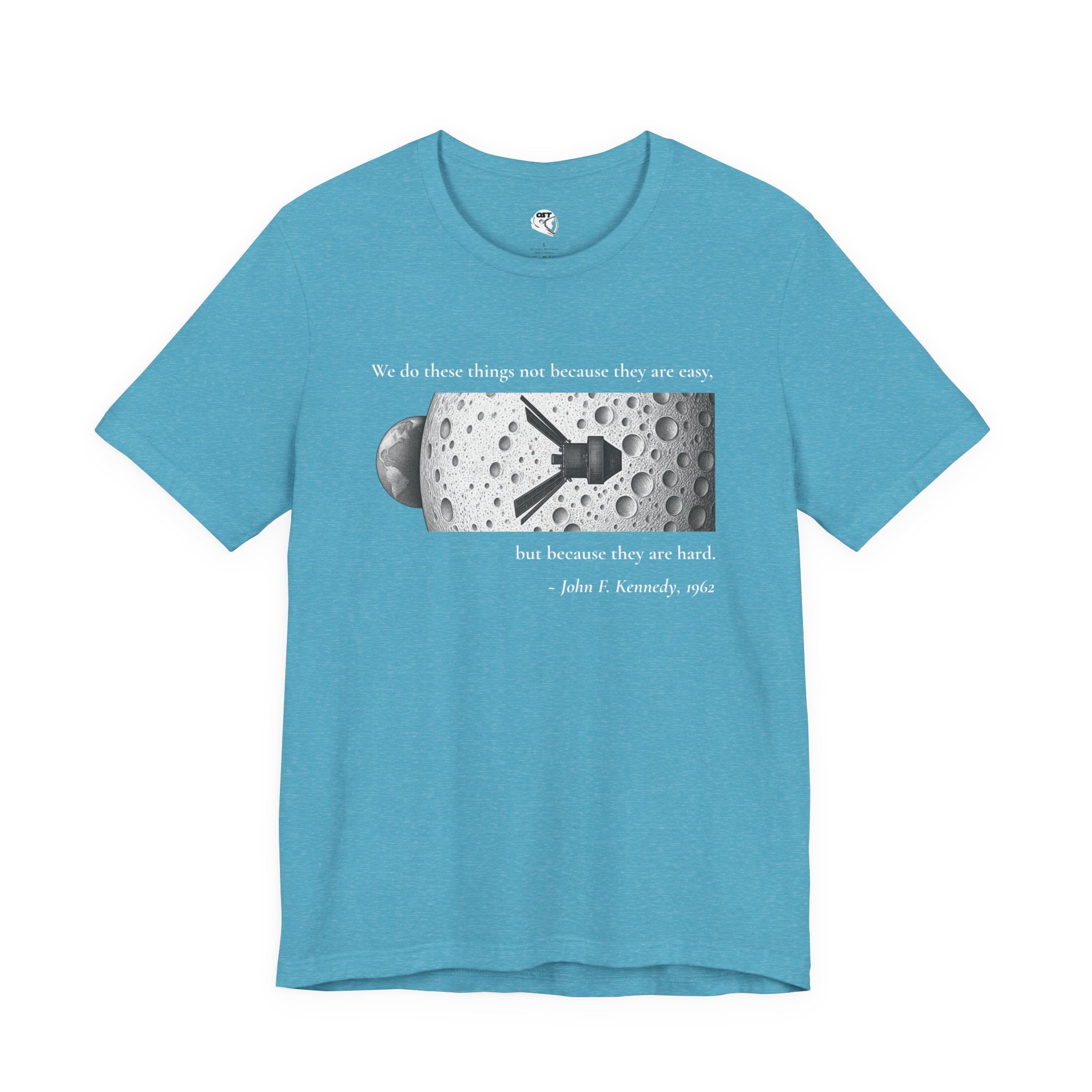 Kennedy 'We do these things because they are hard' T-shirt | Space Mission Graphic Tee