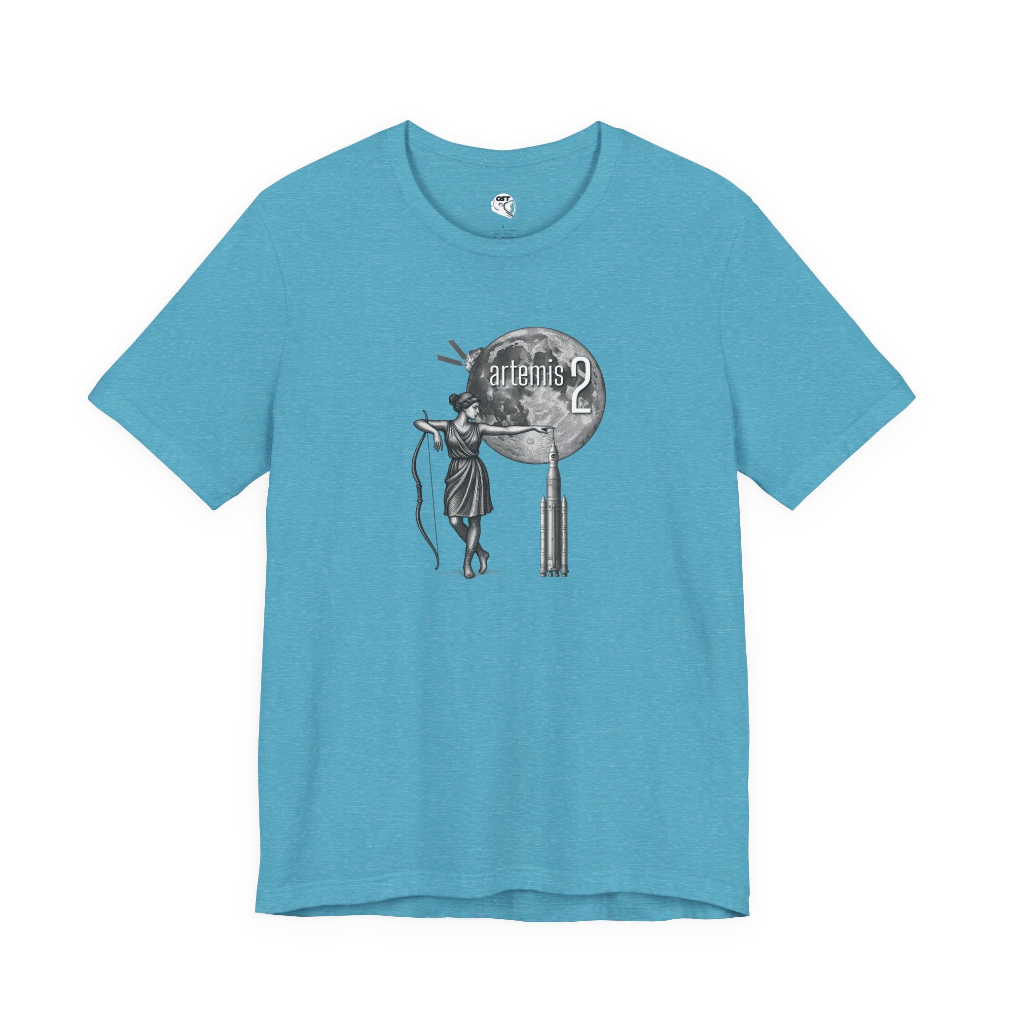 Artemis 2 Mission with Moon Goddess, Rocket, Moon & Orion T-shirt | Space Mission Vintage Graphic Tee