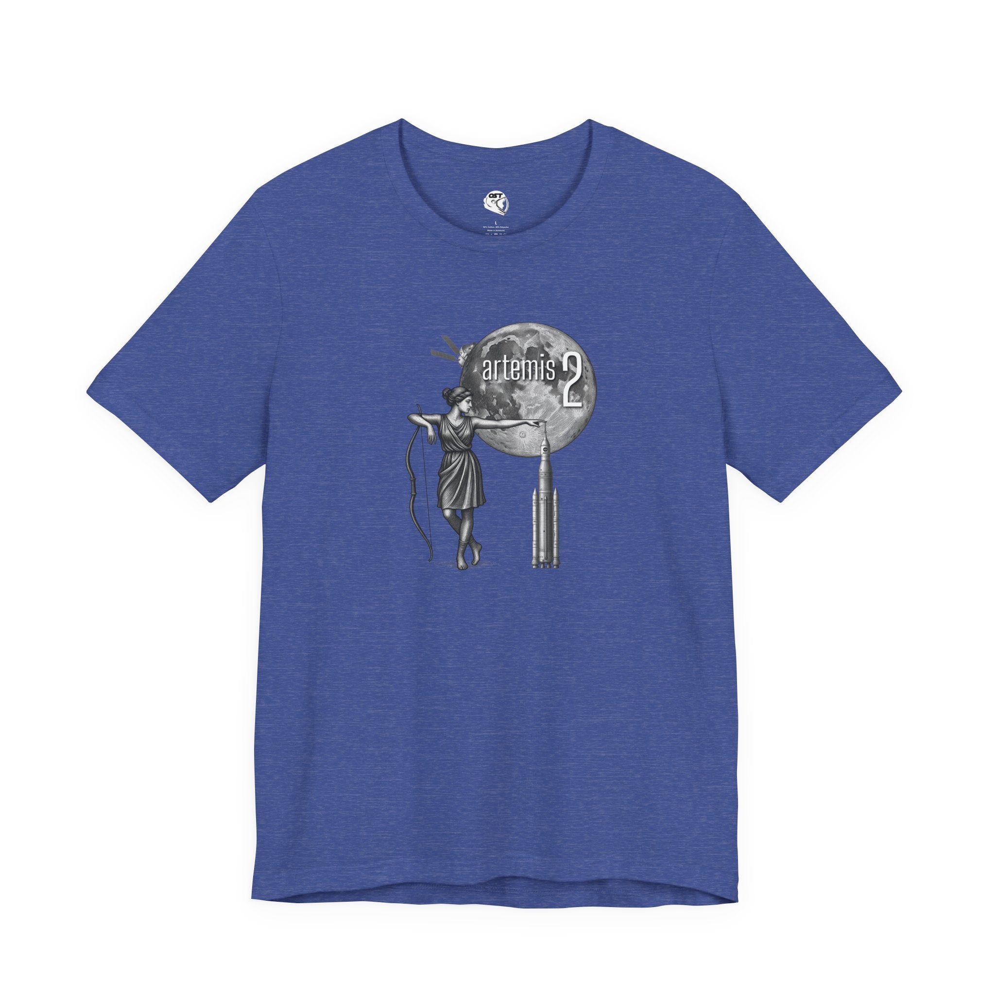 Artemis 2 Mission with Moon Goddess, Rocket, Moon & Orion T-shirt | Space Mission Vintage Graphic Tee