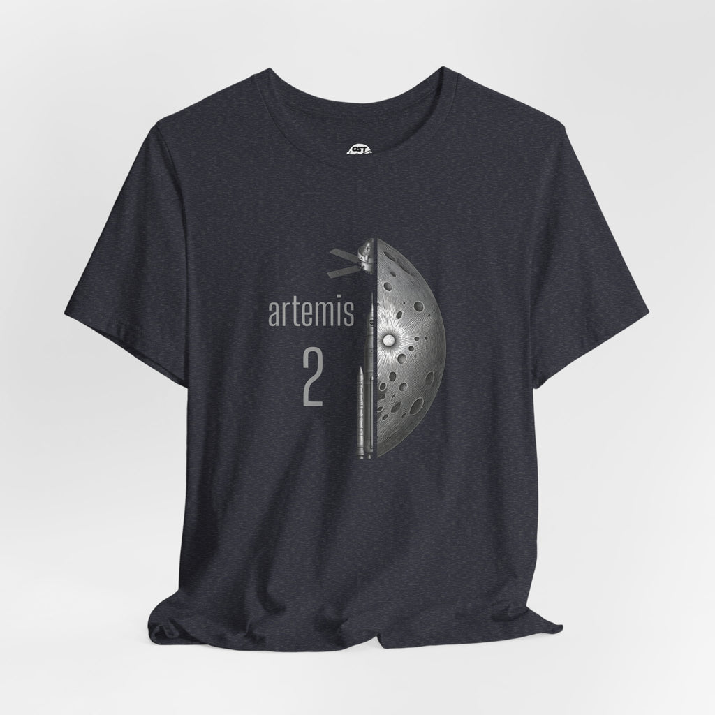 Artemis 2 Mission with Rocket, Orion & Moon T-shirt | Space Mission Vintage Graphic Tee