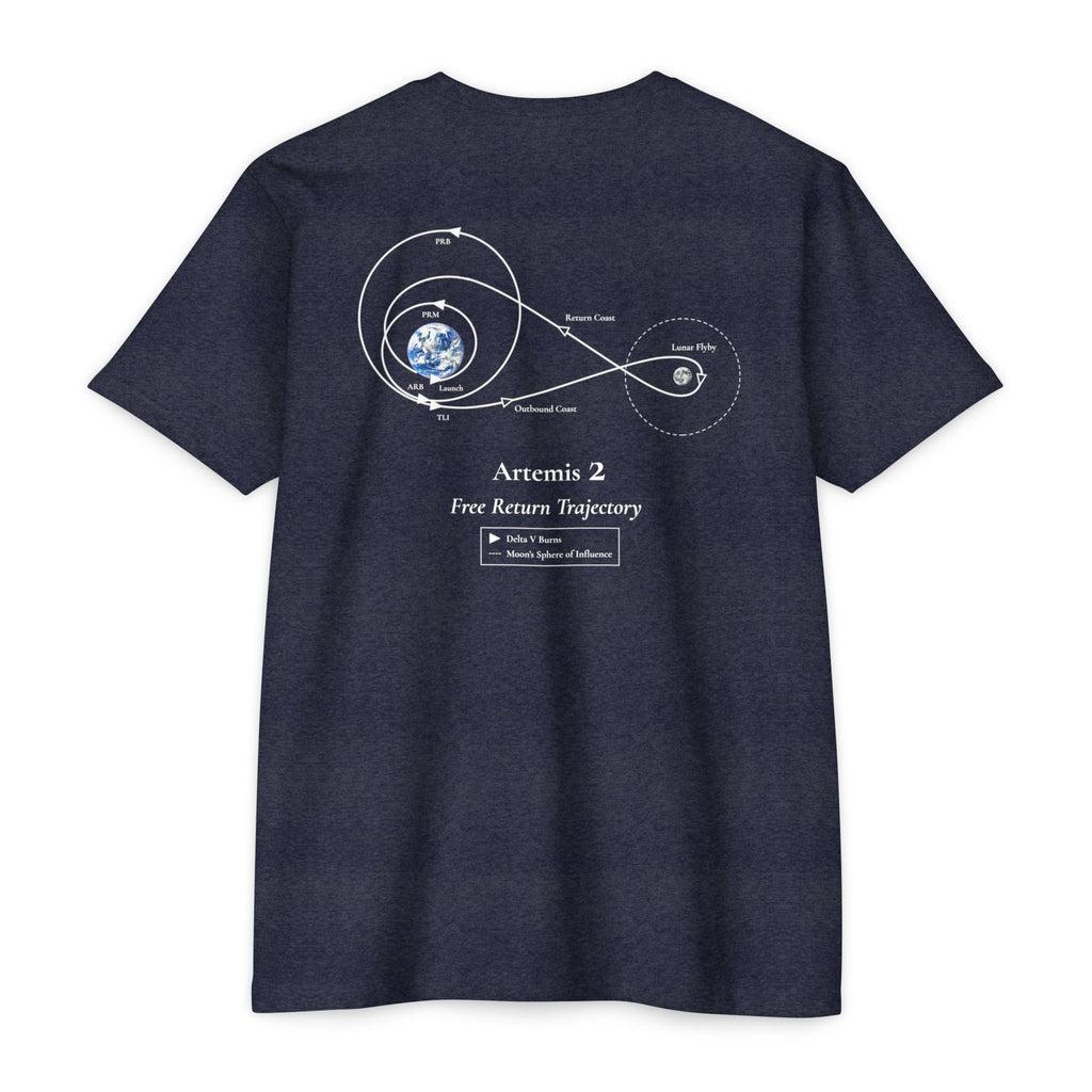 Artemis 2 Free Return Trajectory T-shirt | Spacecraft Moon Mission Tee