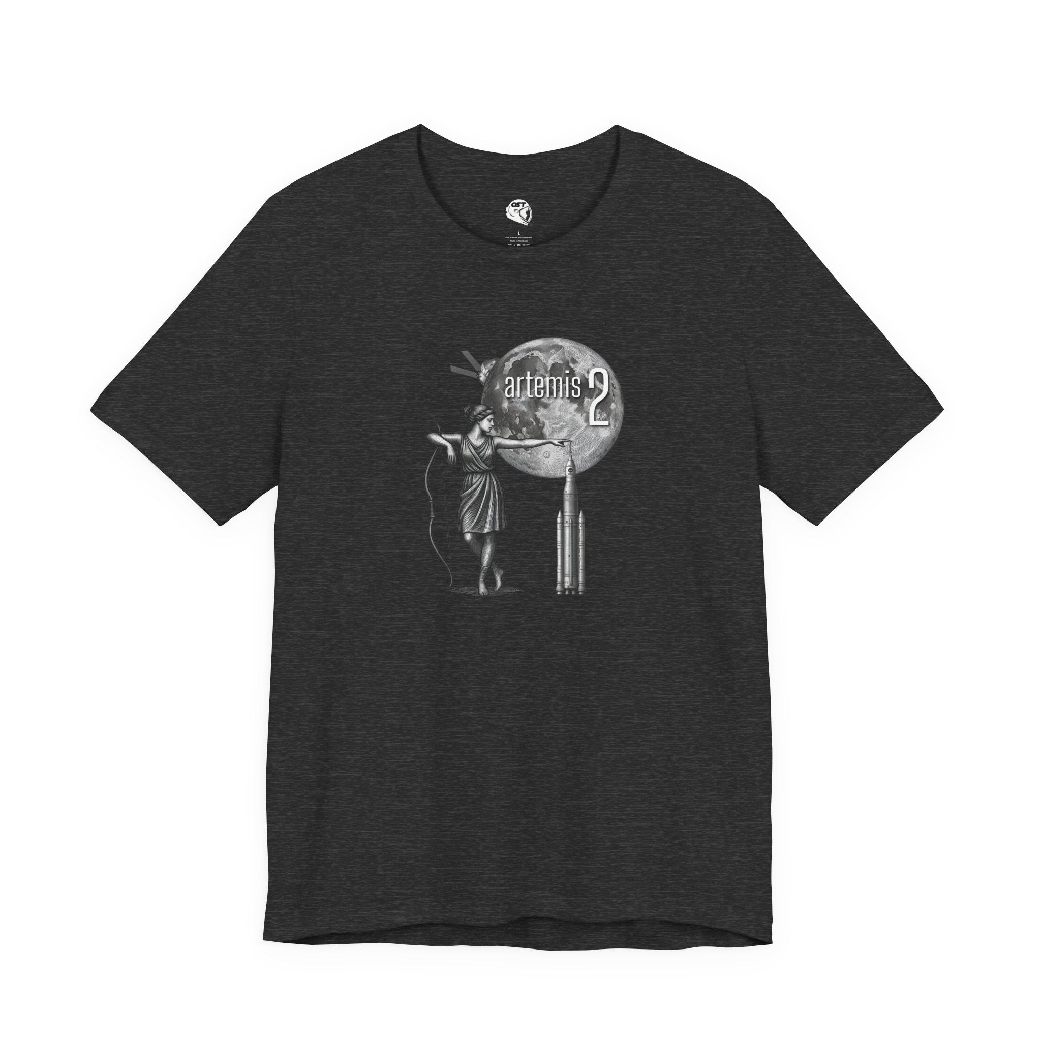 Artemis 2 Mission with Moon Goddess, Rocket, Moon & Orion T-shirt | Space Mission Vintage Graphic Tee