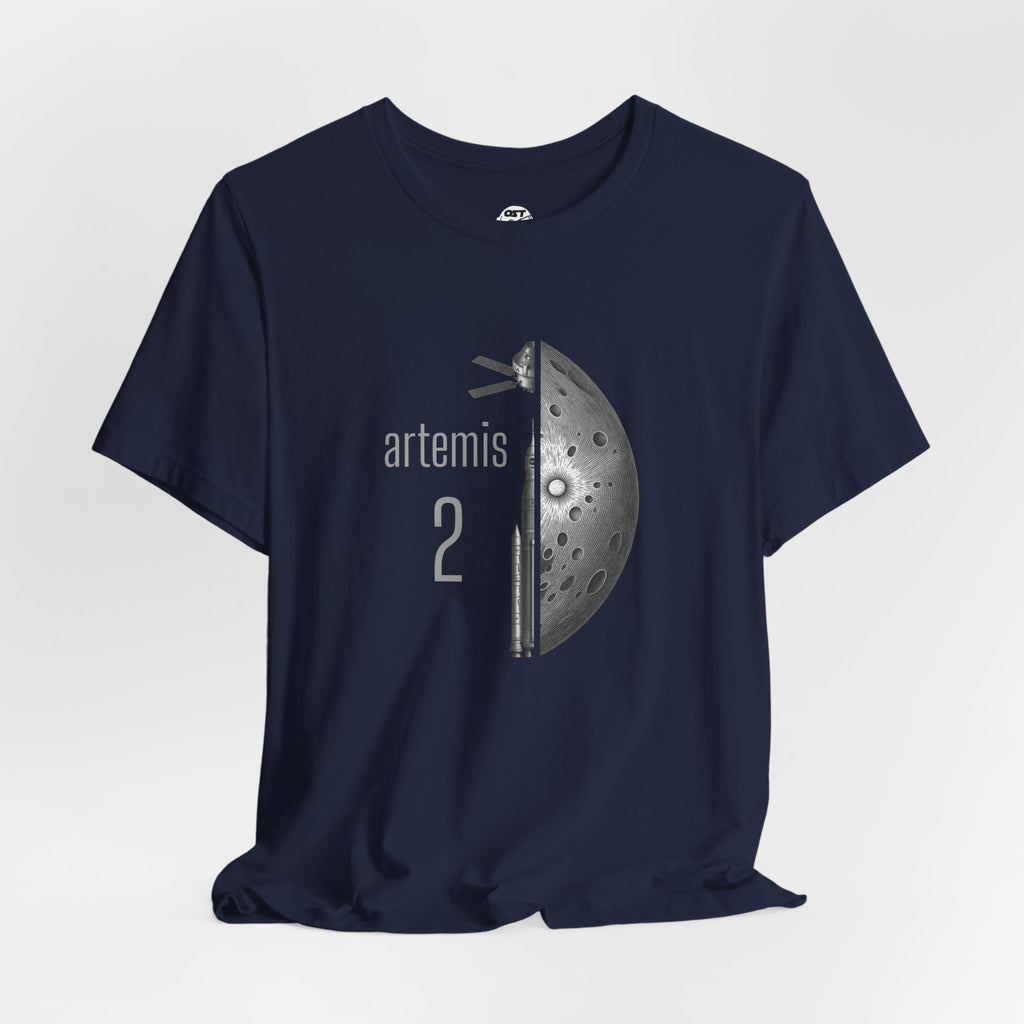 Artemis 2 Mission with Rocket, Orion & Moon T-shirt | Space Mission Vintage Graphic Tee