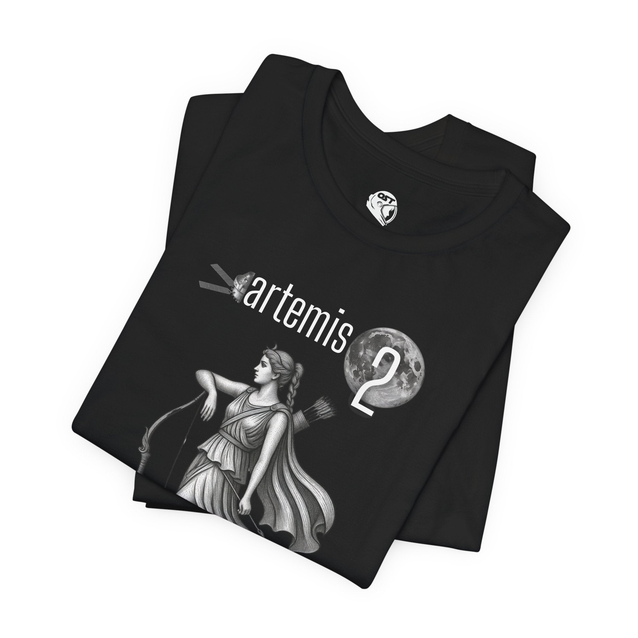 Artemis 2 Mission with Moon Goddess T-shirt | Space Mission Vintage Graphic Tee