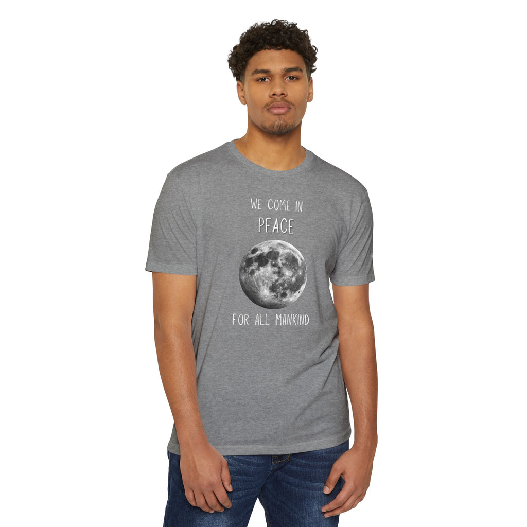 Moon 'We come in Peace' T-shirt | Lunar Graphic Tee