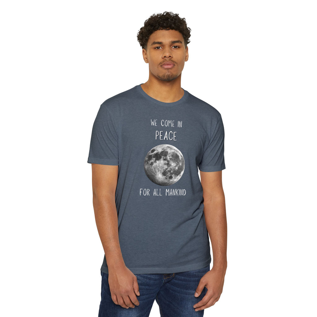 Moon 'We come in Peace' T-shirt | Lunar Graphic Tee
