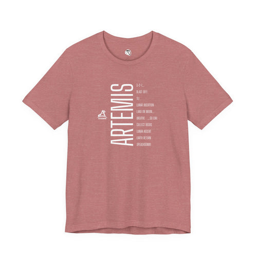 Artemis Mission Timeline T-shirt - Vertical | Space Mission Graphic Tee
