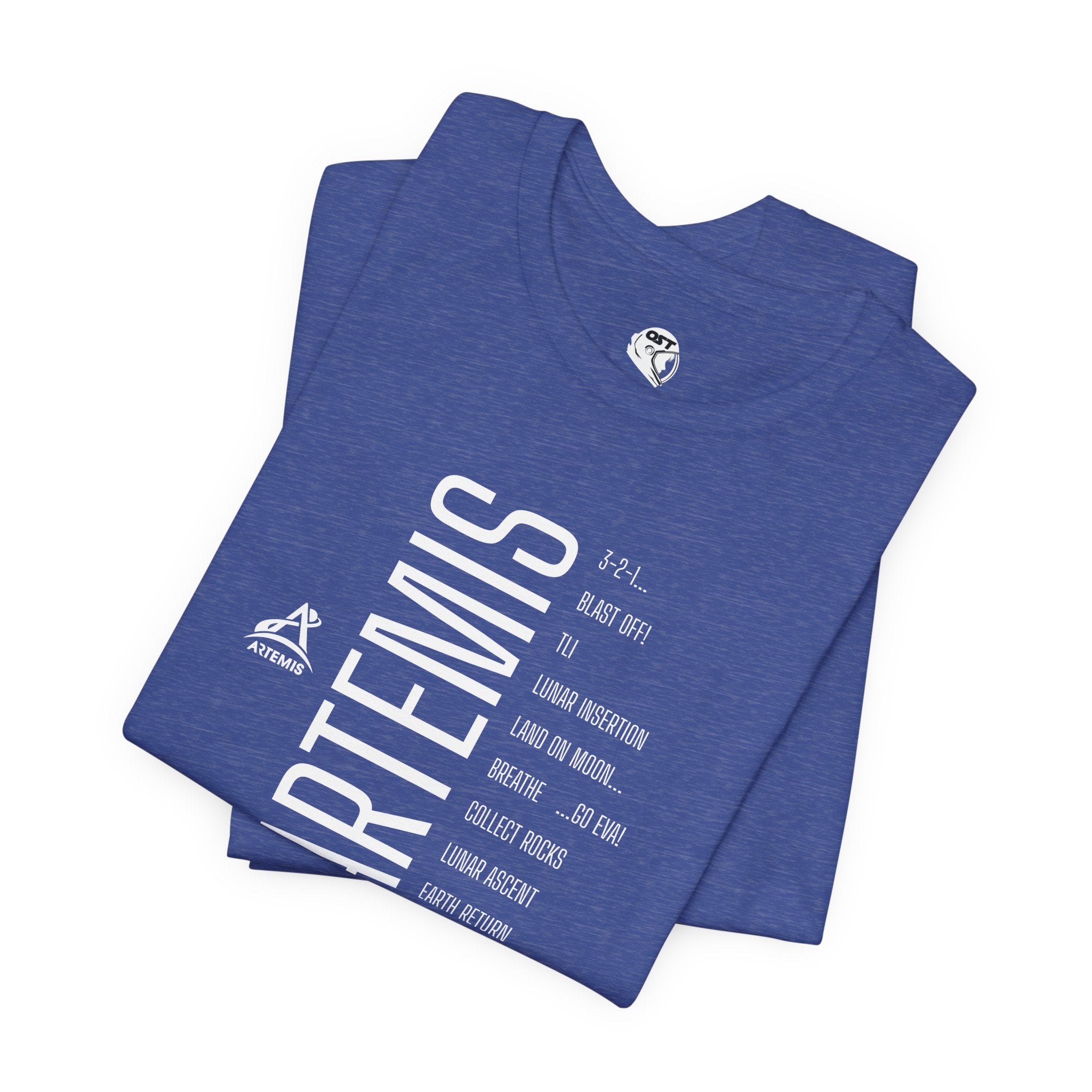 Artemis Mission Timeline T-shirt - Vertical | Space Mission Graphic Tee