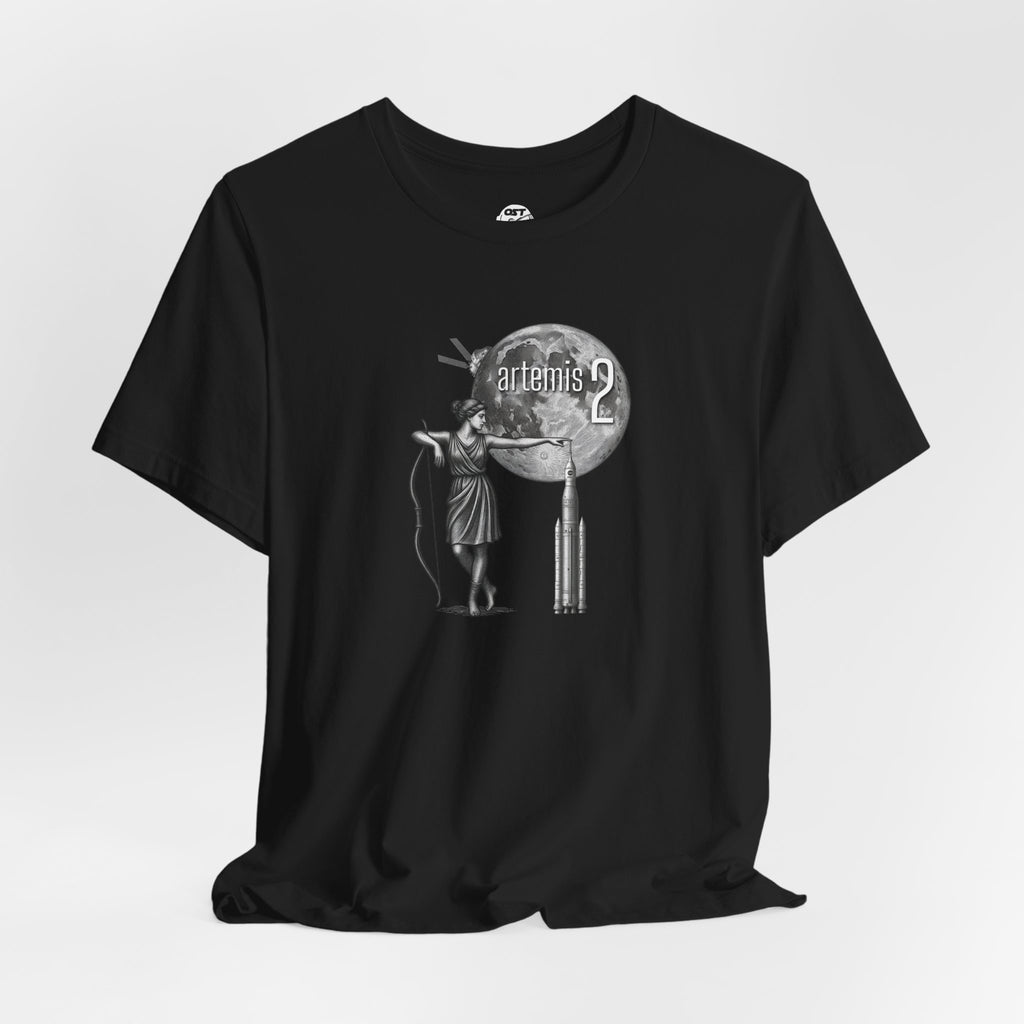 Artemis 2 Mission with Moon Goddess, Rocket, Moon & Orion T-shirt | Space Mission Vintage Graphic Tee