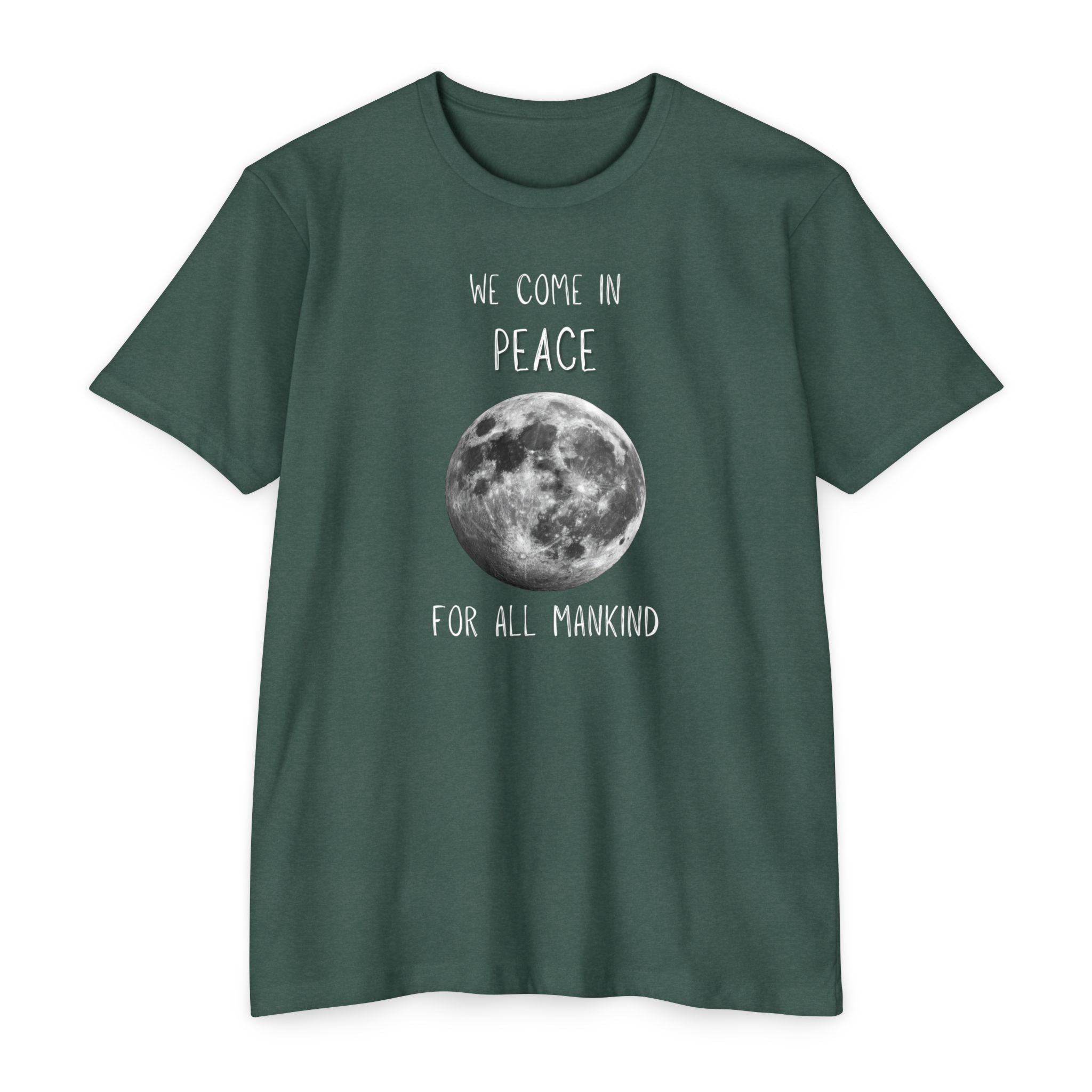 Moon 'We come in Peace' T-shirt | Lunar Graphic Tee