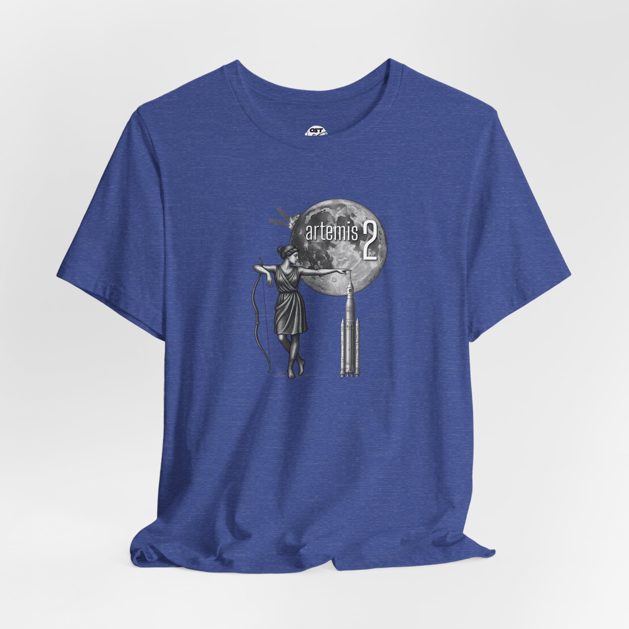 Artemis 2 Mission with Moon Goddess, Rocket, Moon & Orion T-shirt | Space Mission Vintage Graphic Tee
