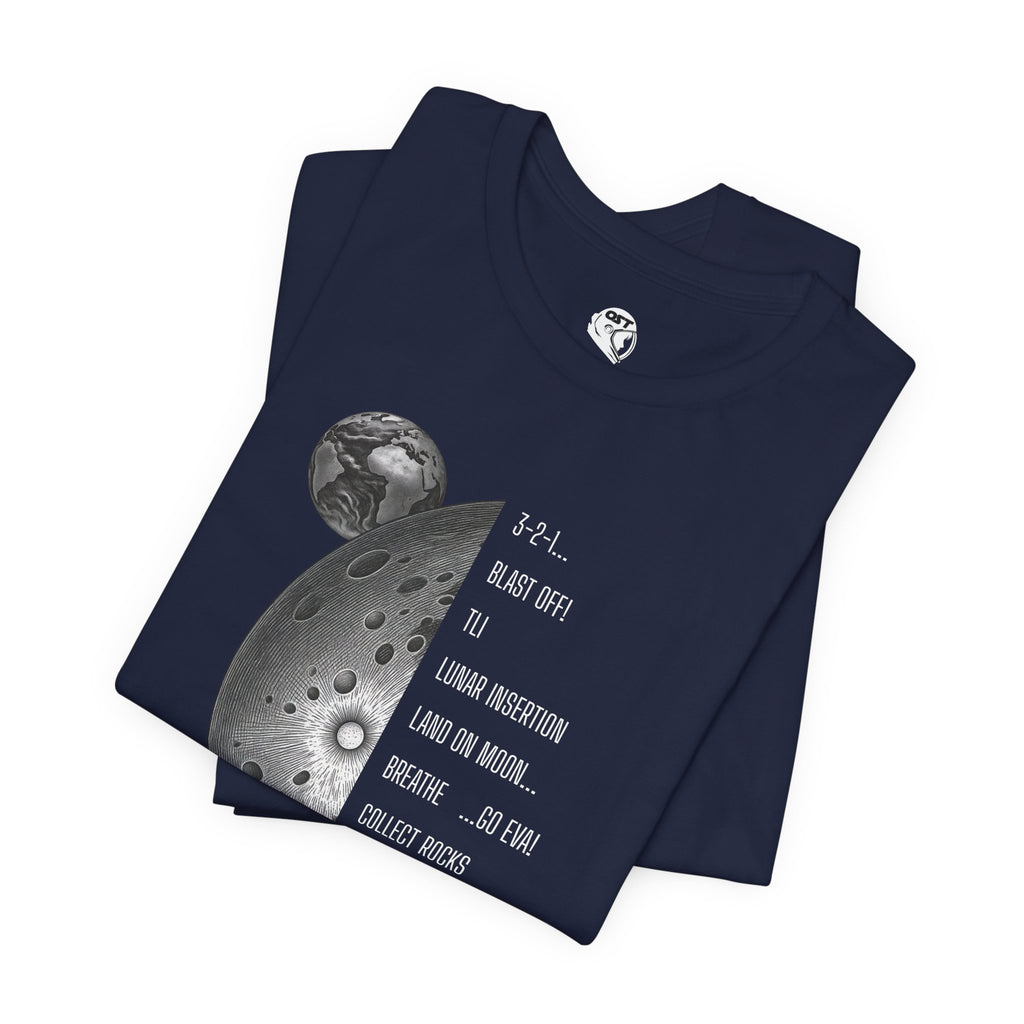 Artemis Mission Timeline with Moon T-shirt | Space Mission Vintage Graphic Tee